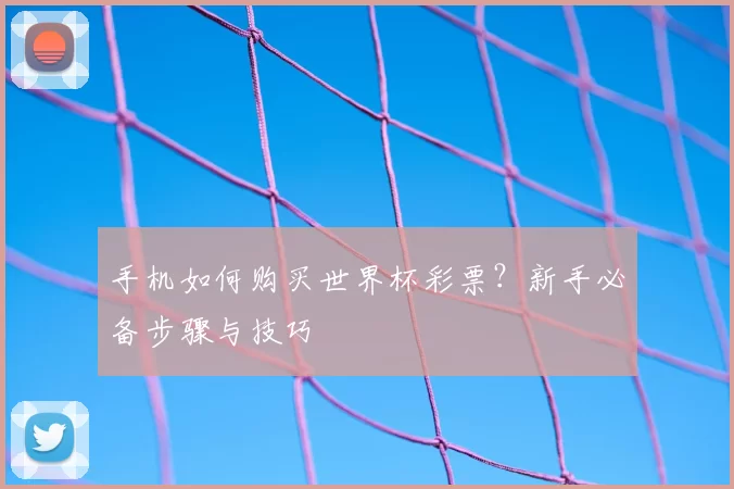 手机如何购买世界杯彩票?新手必备步骤与技巧
